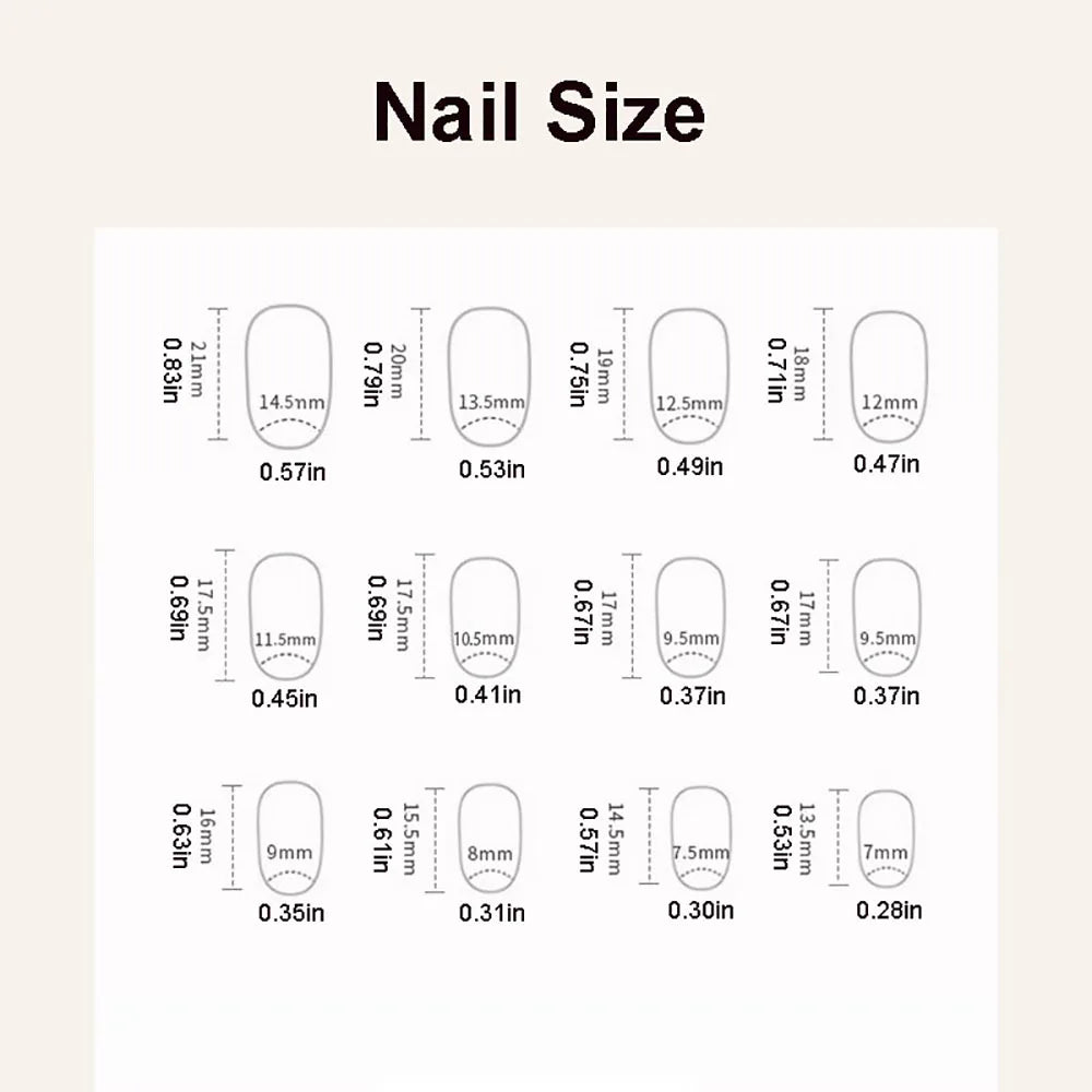 24pcs/set short square fake nails for women girls faux ongles fashion glitter geometric flowers design press on false nail kit