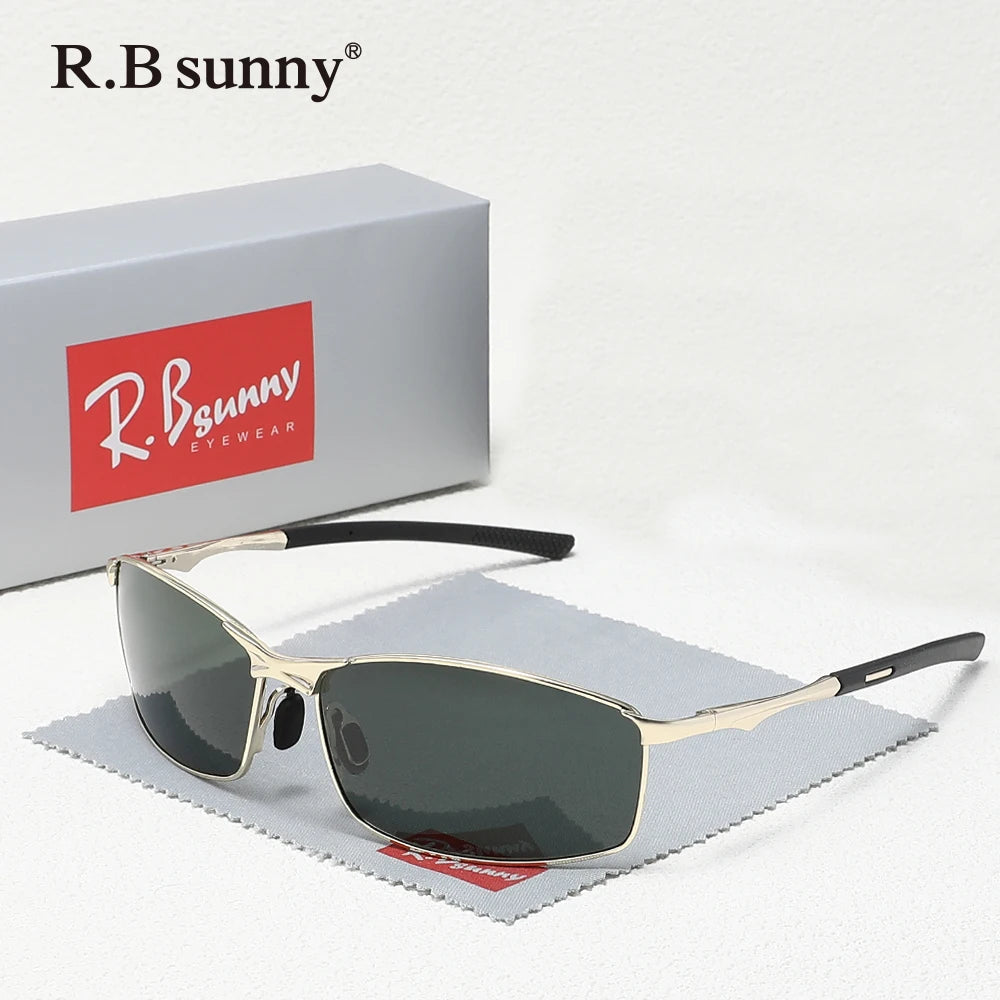 Fashion Rectangle Sunglasses Polarized UV400 Parsnip Glasses For Men Women Driving Fishing Casual Eyewear