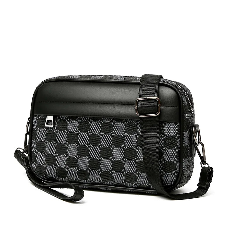 Top-quality PU Leather Men Waist Packs Business Crossbody Bags for Male Fashion Travel Storage Phone Shoulder Bags Clutch Bag