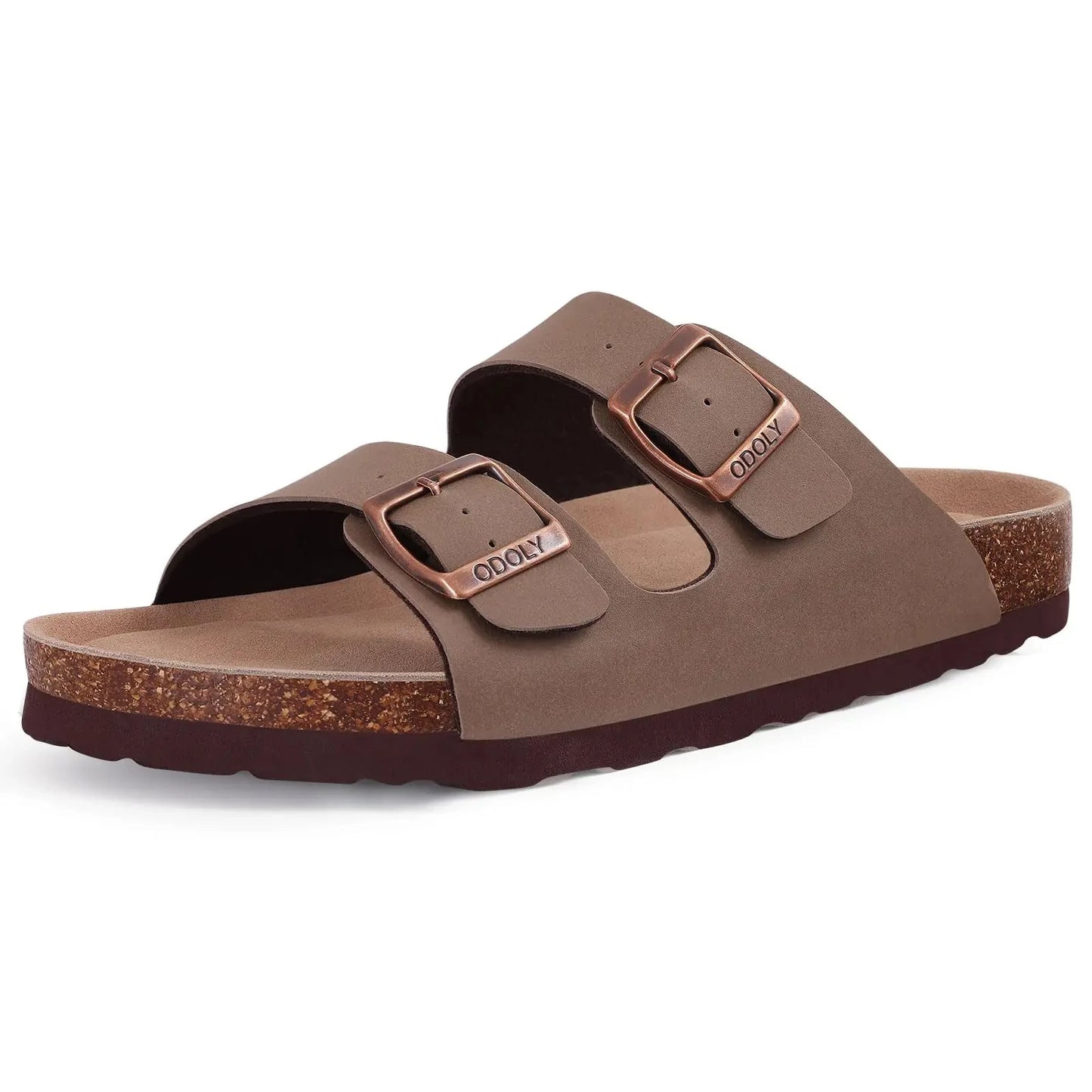 Shevalues New Genuine Clogs For Women Men Buckle Suede Clogs with Arch Support Soft Cork Footbed Mules Shoes Thick Beach Sandals