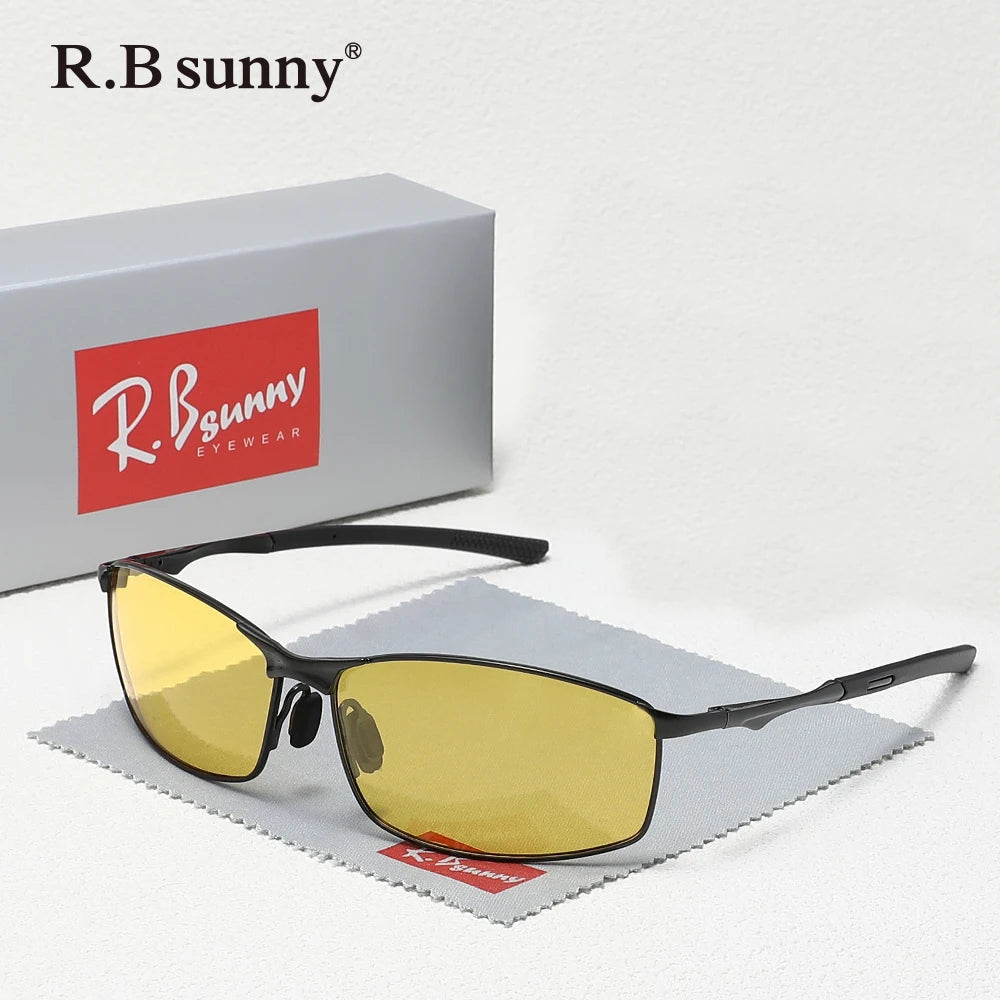Fashion Rectangle Sunglasses Polarized UV400 Parsnip Glasses For Men Women Driving Fishing Casual Eyewear