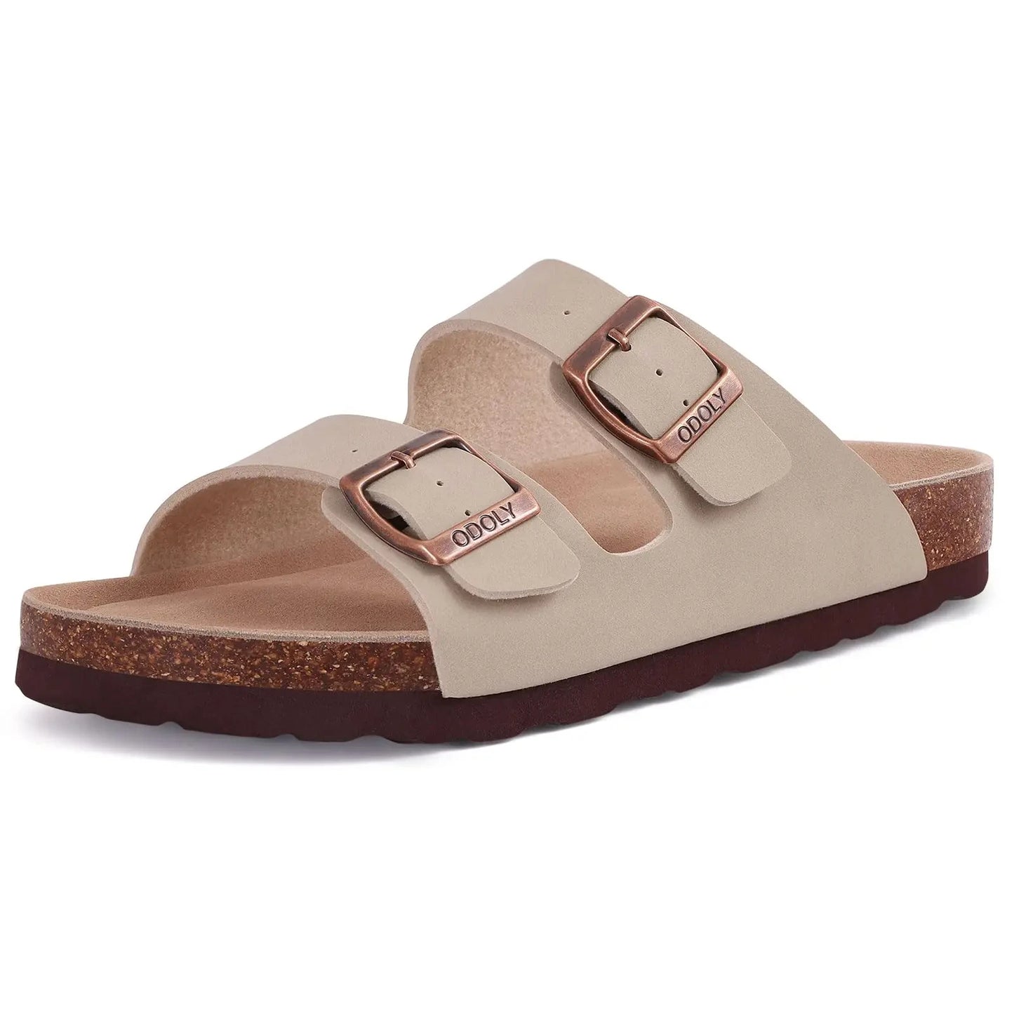 Shevalues New Genuine Clogs For Women Men Buckle Suede Clogs with Arch Support Soft Cork Footbed Mules Shoes Thick Beach Sandals