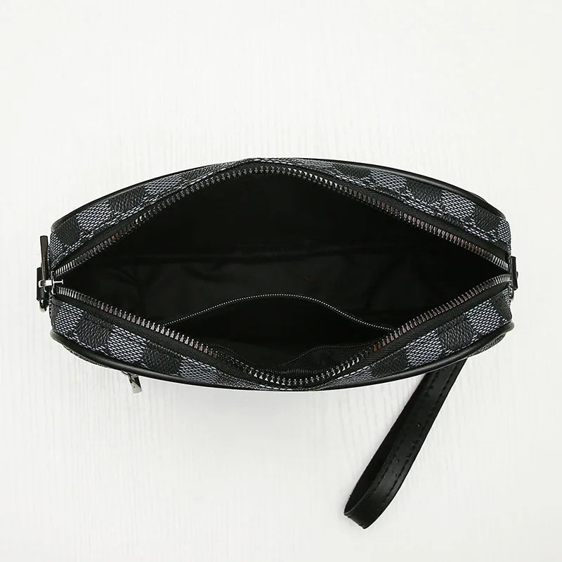 Top-quality PU Leather Men Waist Packs Business Crossbody Bags for Male Fashion Travel Storage Phone Shoulder Bags Clutch Bag