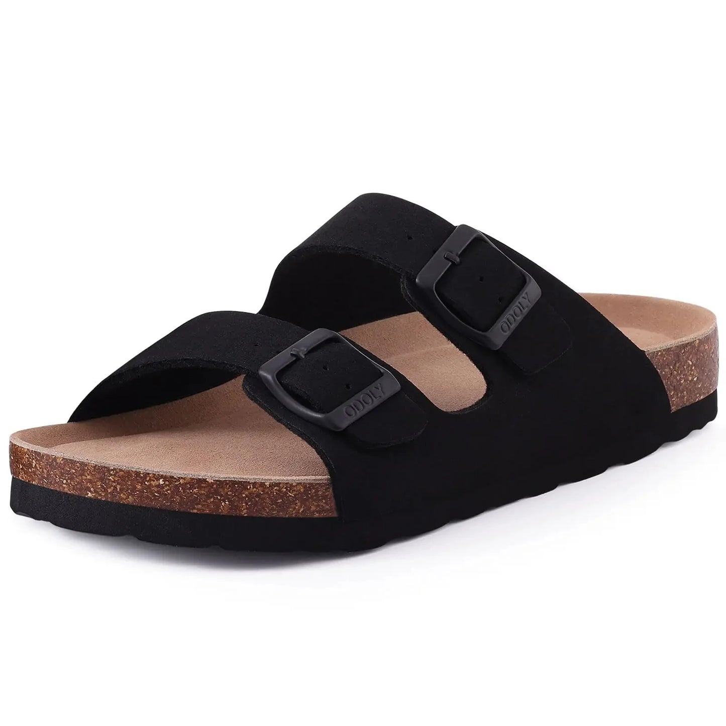 Shevalues New Genuine Clogs For Women Men Buckle Suede Clogs with Arch Support Soft Cork Footbed Mules Shoes Thick Beach Sandals