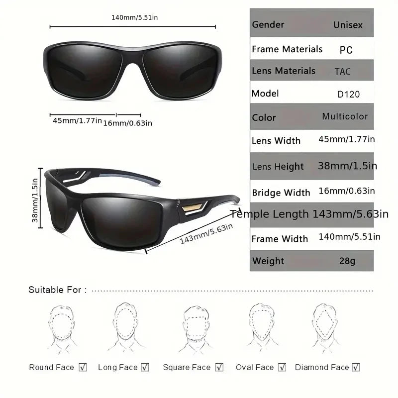 Brand New Sunglasses Men Polarized Women UV400 Sun Glasses Fishing Goggles Outdoor Baseball Softball Sport Eyewear