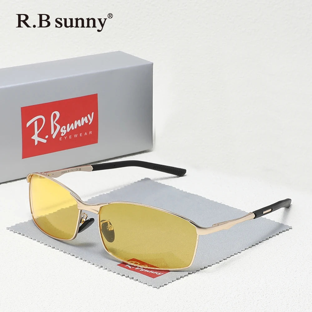 Fashion Rectangle Sunglasses Polarized UV400 Parsnip Glasses For Men Women Driving Fishing Casual Eyewear