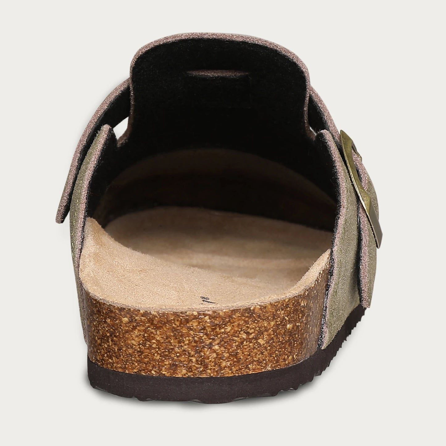 Shevalues New Genuine Clogs For Women Men Buckle Suede Clogs with Arch Support Soft Cork Footbed Mules Shoes Thick Beach Sandals