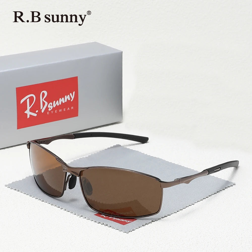 Fashion Rectangle Sunglasses Polarized UV400 Parsnip Glasses For Men Women Driving Fishing Casual Eyewear