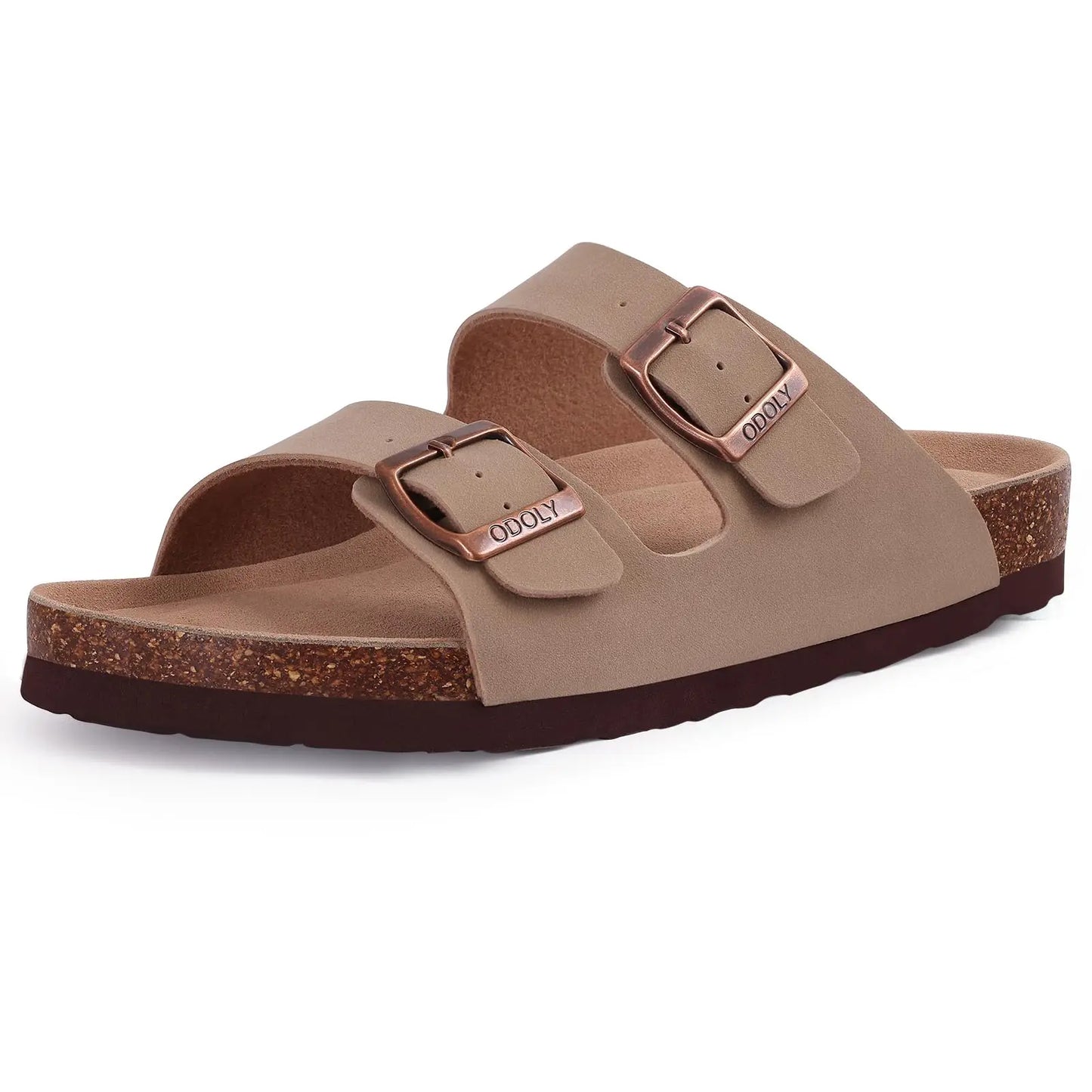Shevalues New Genuine Clogs For Women Men Buckle Suede Clogs with Arch Support Soft Cork Footbed Mules Shoes Thick Beach Sandals