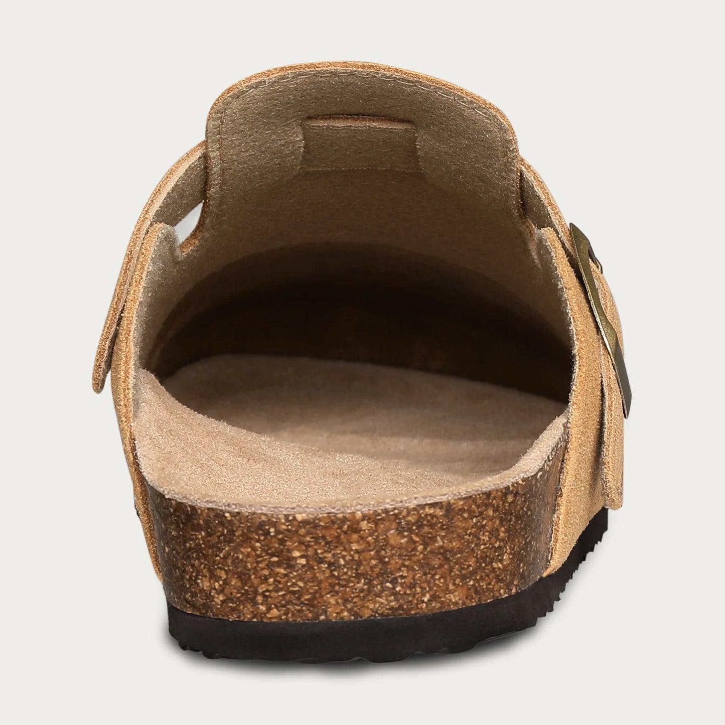 Shevalues New Genuine Clogs For Women Men Buckle Suede Clogs with Arch Support Soft Cork Footbed Mules Shoes Thick Beach Sandals